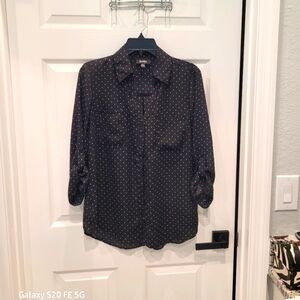 Black and white dot shirt by By & By sz LG